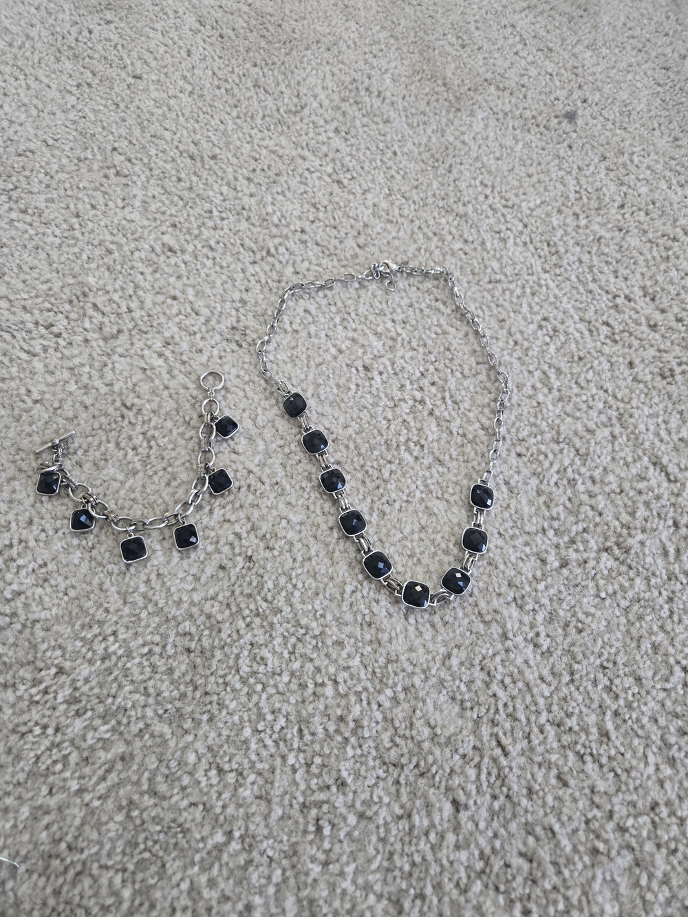 Banana Republic Necklace and Bracelet Set With Blue Glass - Women Jewelry